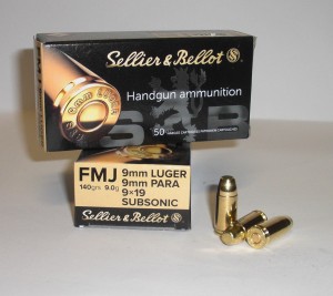 SB 9 Luger FMJ 9g/140grs SUBSONIC